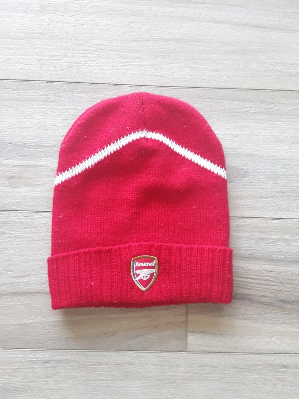 Arsenal FC Red Knit Beanie Hat OSFA Acrylic Winter Football Club Logo